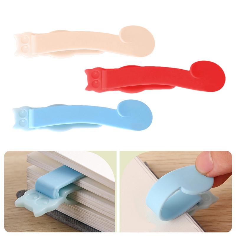 Automatic Bookmark 3X Reading Accessories Automatic Bookmark Book Clip Silicone Book Page Marks For Reading Women