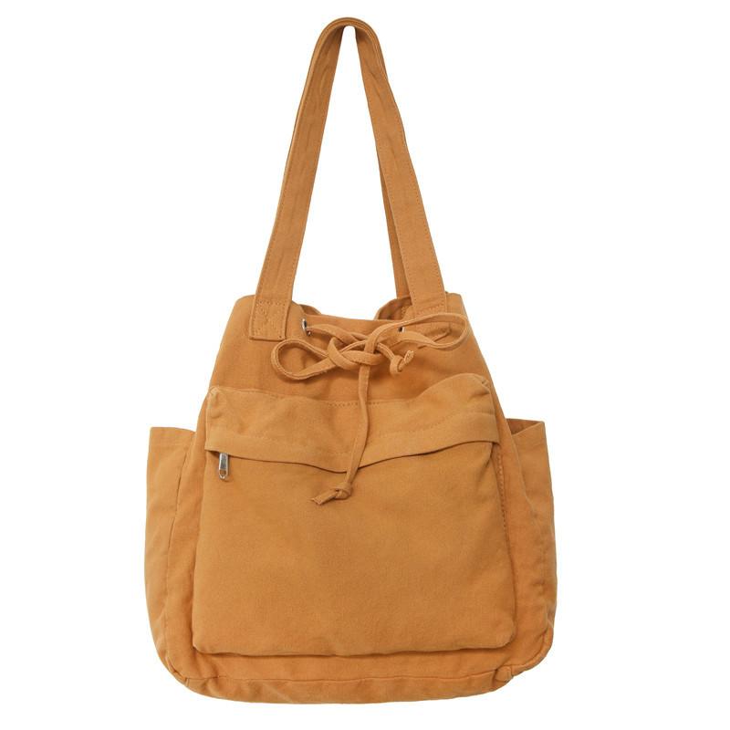 

Retro Large Capacity Lazy Style Canvas Bag, Casual Crossbody Bag, Simple Artistic Shoulder Bag for Male and Female Students, Mailman Bag коричневий