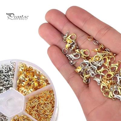 463-Piece Bracelet Clasp Set Jewelry Making Set with Lobster Clasps Split Rings Bead Tips Pliers Tweezers DIY Bracelet Tool Kit for Crafts