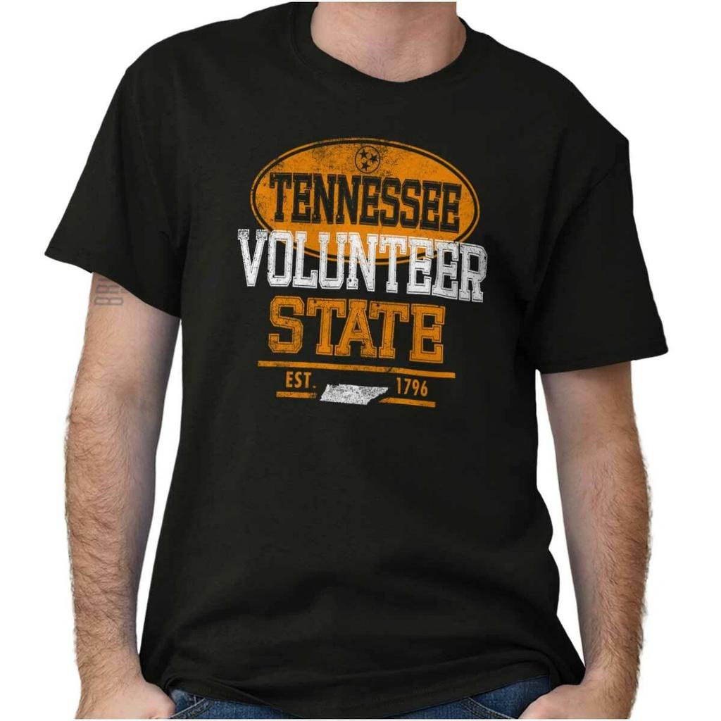 Tennessee Volunteer State Souvenir Gift TN Womens or Mens Crewneck T Shirt Tee