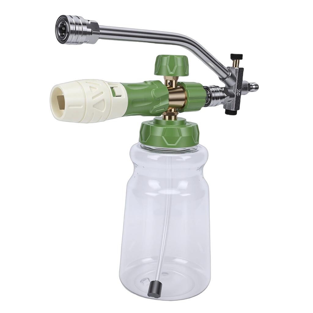   Foam Cannon for High Pressure Washer Transparent Spray Bottle 1Celsius4 Inch Quick Connect Wand 5 Nozzles 3 Washers