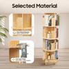 4-Tier Rotating Bookshelf with Legs, Modern Cylindrical Storage Shelf - Each Tier Holds 50kg, 360° Spinning, Perfect for Office