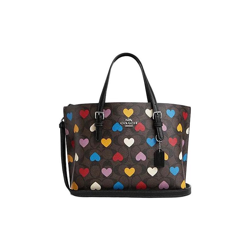 

COACH Classic Presbyopia Love Print Hardware Buckle Compartment Leather Tote Bag Tote Shopping Bag Handbag Shoulder Bag Women s Brown Brown золотий