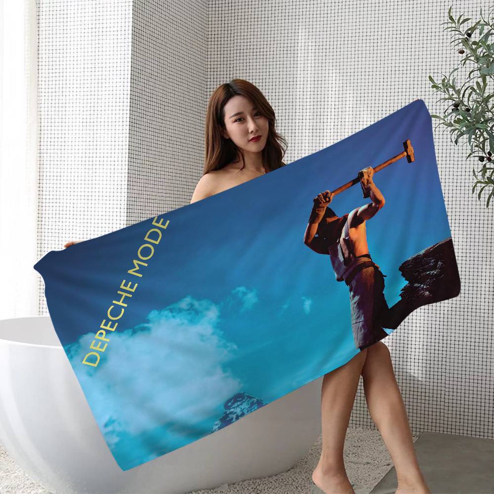 Electronic Rock D-Depeche Mode Anime Beach Swimming Towel Soft Absorbent Washcloth Children's Gifts for Kids Travel Camping Gym