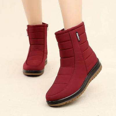Schneestiefel Damen Samt Rutschfest Warm Wasserdicht Mittel und Alt Baumwollschuhe Mutterstiefel Damen Kurze Stiefel Winter