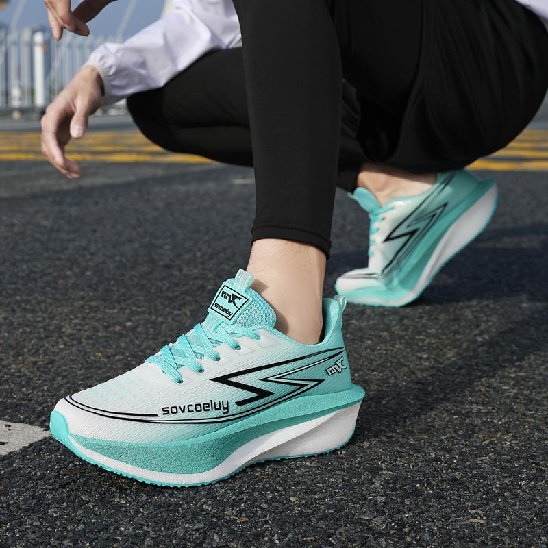 Herren Sports Spezialität Marathon Laufschuhe Carbonplatte Atmungsaktiv Leichtgewicht Damen Bequem Sportlich Rutschfest Dämpfung Stabilität Sneaker