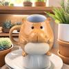 Creative Cute Guinea Pig Ceramic Cup Mug High-looking Ins Style Home Couple Water Cup Companion Gift White Porcelain