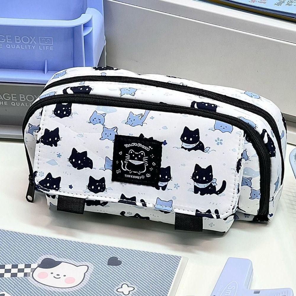 Retro Puppy Pen Bag Cute Cat Stationery Bag High Quality Pen Box  Student