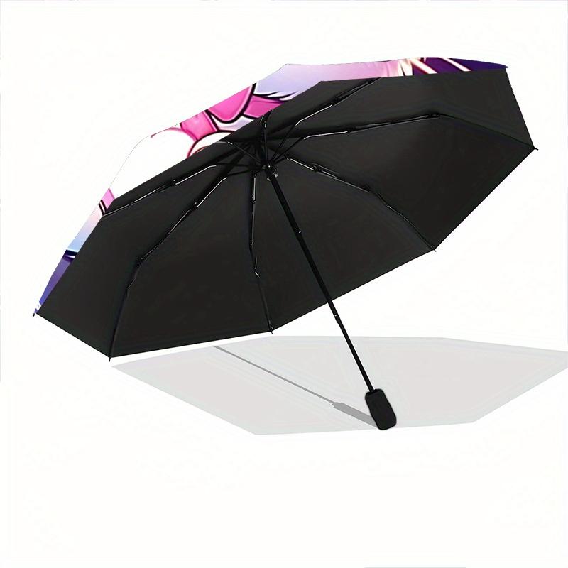 1pc Sweet Love Cat Design Automatic Open/CloseUmbrella-CuteUmbrella with Cute Design, Portable 3-Fold Compact Umbrella for Men & Women, Valentine