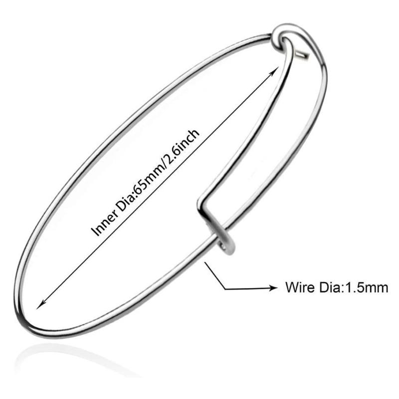 Bracciali braccialetti regolabili in acciaio inossidabile espandibile braccialet