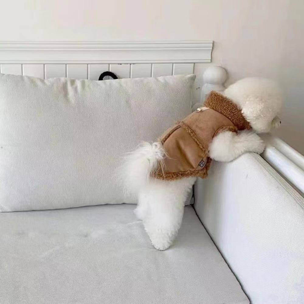 Dog Clothing Coat Accessories Luxury Animal Winter Outfit for Puppies Small Pet Autumn Winter Clothing Pets Can Pull Warm Vests