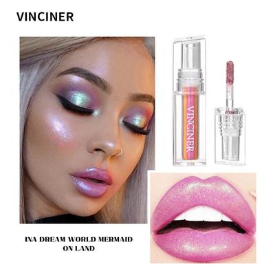 Aurora Dazzle Невыцветающий хамелеон блеск для губ и тени для век дуо