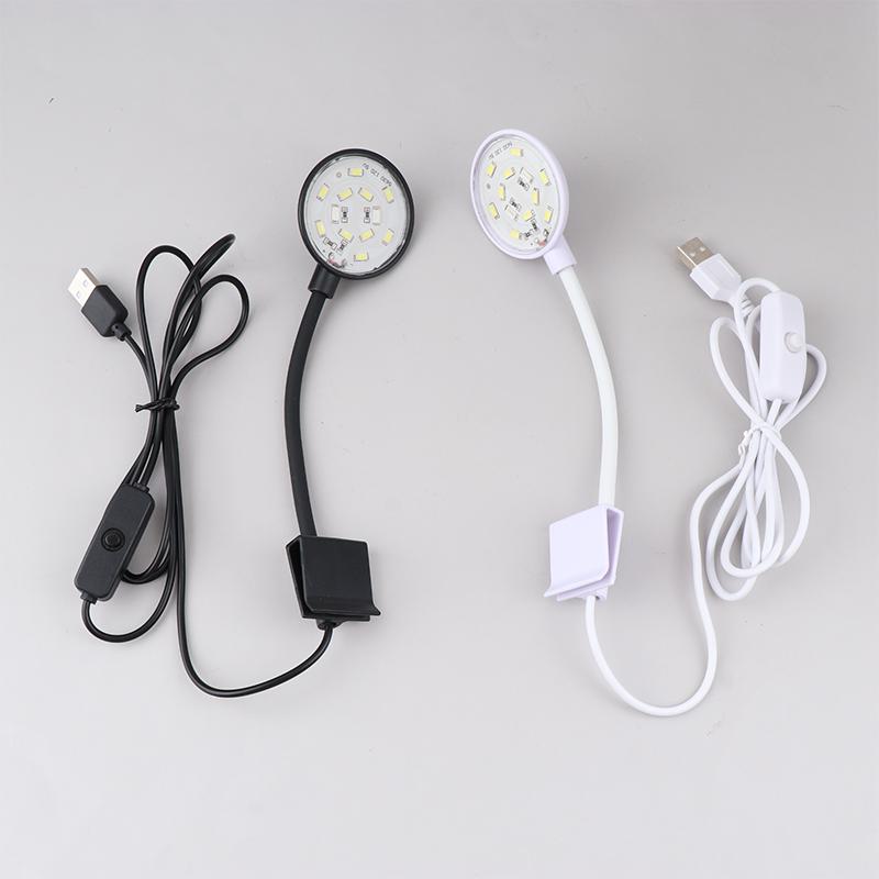 Fish Tanks Clip-On Light Clamp Aquarium Lights Led Beads Lights 360-Degree Rotations 5W Usb Plugs