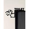 1 Sztuka Humorystyczny Papier Toaletowy Out Metalowa Sztuka Ścienna - Dekoracyjne Akcesoria Łazienkowe, Znak na Toaletę na Ościeżnicę,
