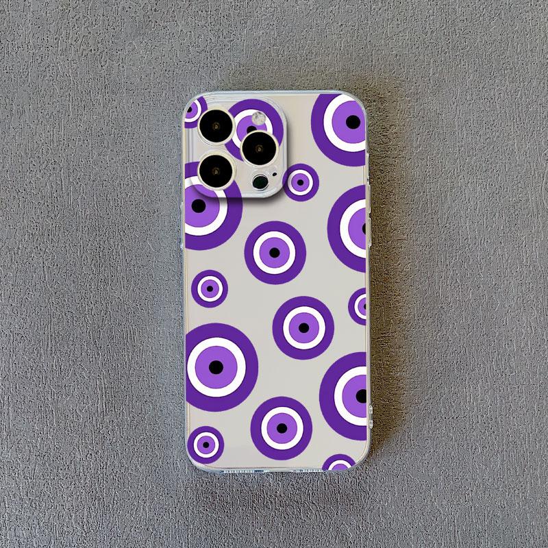 Gorgeous Eyes Blue Evil Eye Print Phone Case For IPhone 14 Plus Pro Max 12 13 11 Pro Max Mini X XR XS Transparent Back Covers