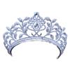 Baroque Luxury Big Crystal Leaf Bridal Tiaras Crowns Diadem Pageant Prom Rhinestone Veil Tiara Headband Wedding Hair Accessories