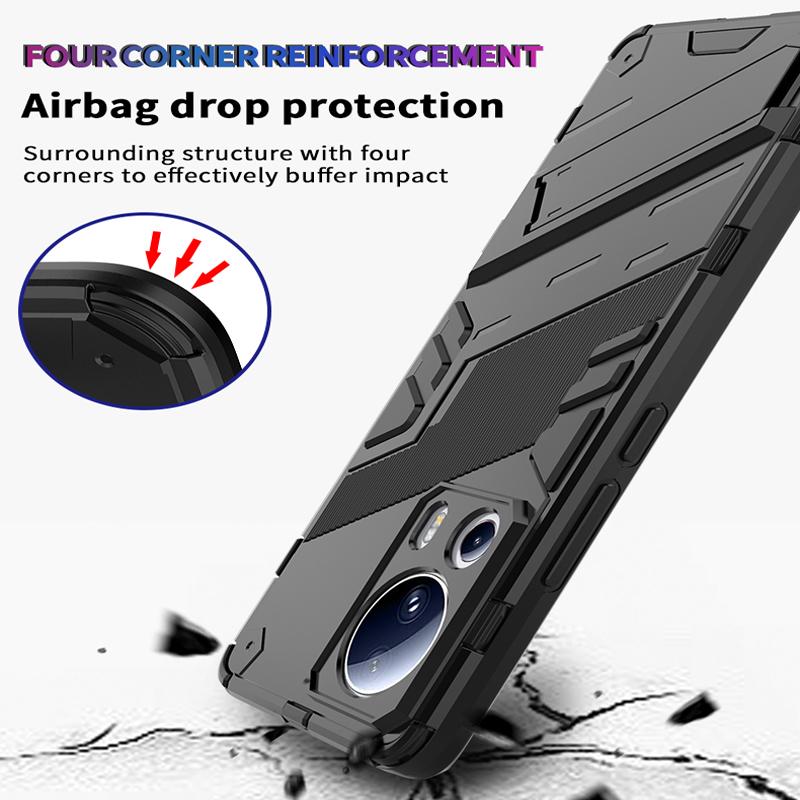 Stoßfeste Hülle für Xiaomi 13 Lite 13T Pro Mi13 Hülle Armor Protect Halter Rückseite Coque für Redmi 13C Note 13 Pro 4G 5G Fundas