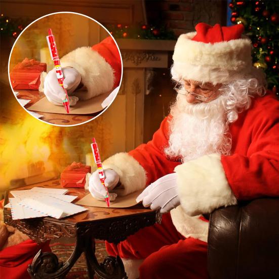 6 ks Vánočních gelových per Různé slavnostní vzory Stiskací vánoční pera Kancelářské potřeby Dárky na vánoční párty