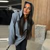 Cappotti Blazer Corti con Cappuccio alla Moda per Donna 2025 Primavera Nuovo Manica Lunga Giacca Corta Sottile Femminile Chic Street Lady Capispalla