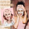 Cute Cat Ears Skincare Face Wash Hair Band Set for Women & Girls