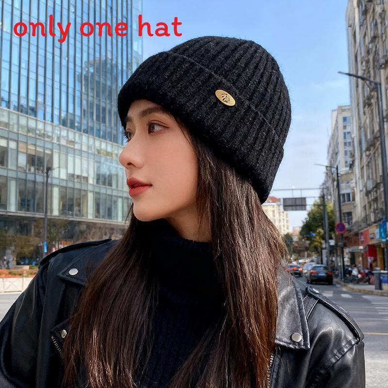 Acryl-Strickmütze Für Männer Frauen Herbst Winter Gemütlich Kaltes Wetter Kopfbedeckung