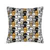 Cat Paw Pillowcase Printed Polyester Cushion Cover Decoration Fruit Throw Pillow Case Cover Home Zippered 40*40Cm