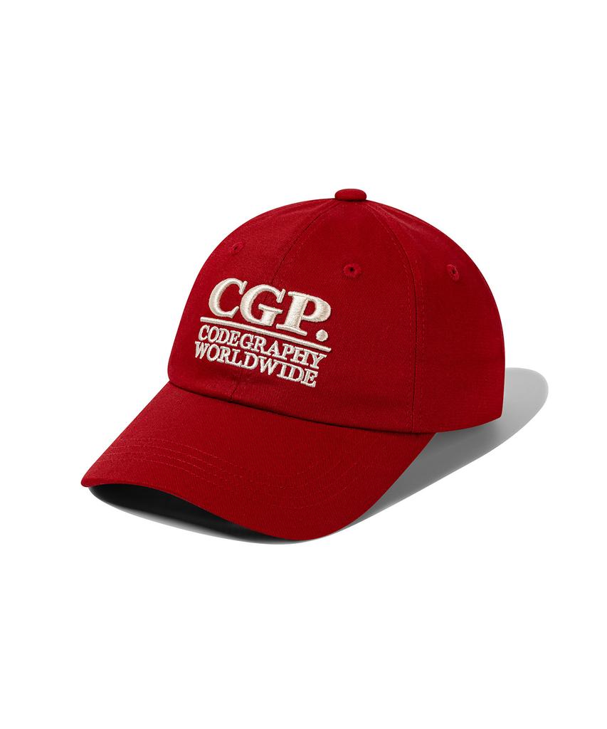 CGP Square Logo Ball Cap_Red