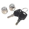 Luggage Trunk Replacement Lock Cylinder and Two Key Set for Motorcycles