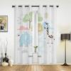 Cute African Animals Luxury Window Curtain for Living Room Bedroom Home Decor Kitchen for Window Drapes