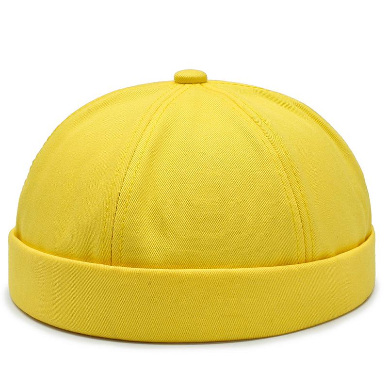 Unisex Brimless Hat: Round Top Melon Cap, Hip-Hop Style & Landlord Design for Spring/Autumn