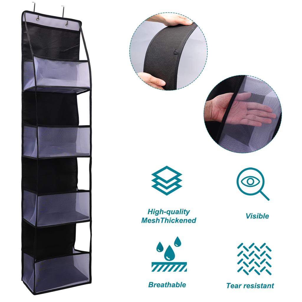 Wall-mounted Storage Box Bag Organizer Cosmetics Clothing Snacks Toy Storage Space Saving Mesh Bag Nursery Bathroom Dormitory