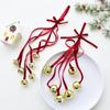 Bowknot Xmas Tree Ornament Creative Christmas Supplies New Bowknot Bell Pendant  Home Decoration