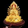 Alloy Double-Sided Thousand-Hand Guanyin Dashboard Ornament with Perfume Base