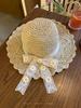 Wide Versatile Unisex Brim Straw Hat With Lace Edging For Adults Ideal For Spring And Summer