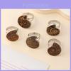 Natural Shell Clam Spiral Ring With Open Design For Unisex Fashion Accessory