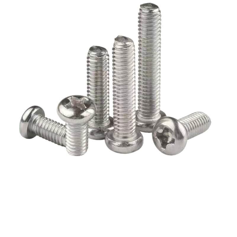M2.6-M5 Galvanized Phillips Pan Head Machine Screws (100 pcs)