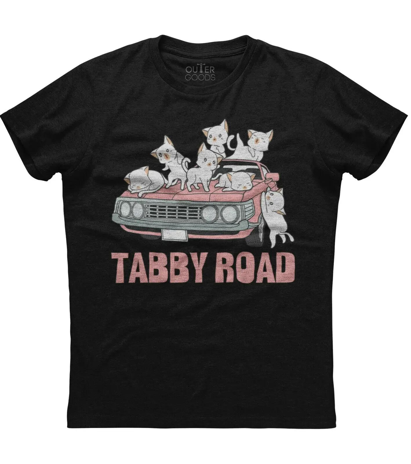 

Tabby Road Cats Funny Cat Graphic Premium TShirt Summer Cotton ONeck Short Sleeve Mens T Shirt New S3XL S