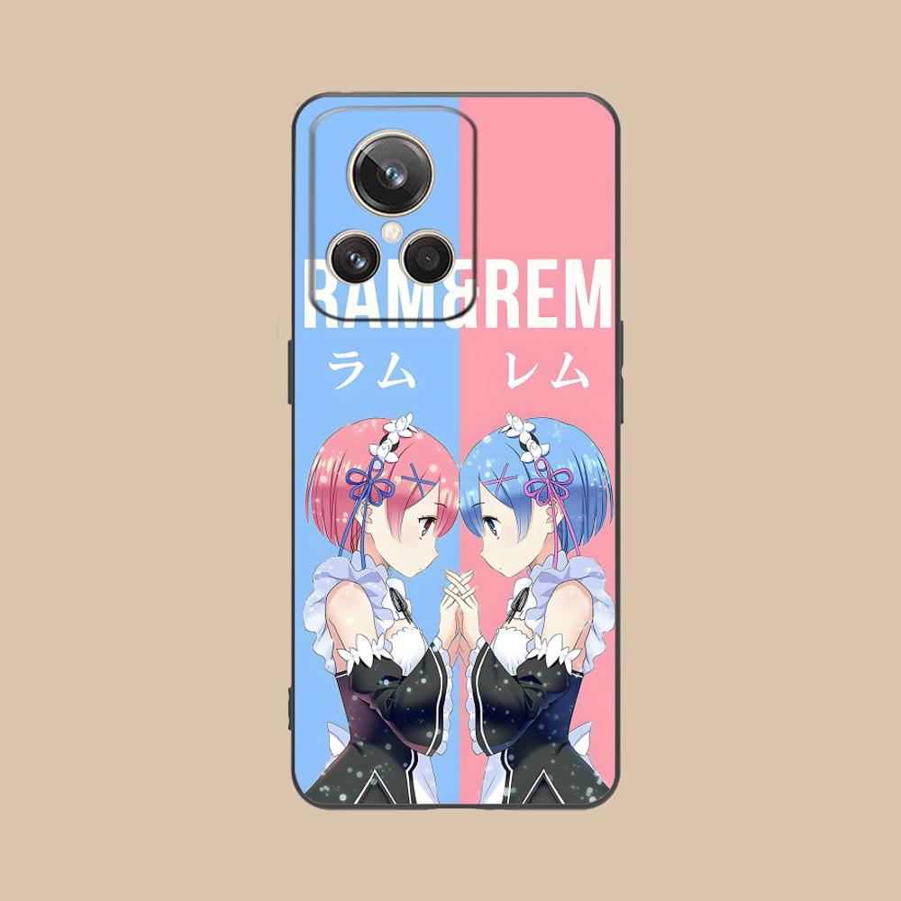 ReZero Rem Ram Matte TPU Mobile Phone Case for Realme 15 14 13 12 11 10 9 Pro Plus T i Lite 5G Colorful Printing Cover