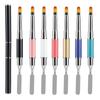 Dual-Use Nail Art Pen: Cross-Border Double-Headed Light Therapy & Glue Remover with Cap, Stainless Steel Pusher, and Embossing Extension