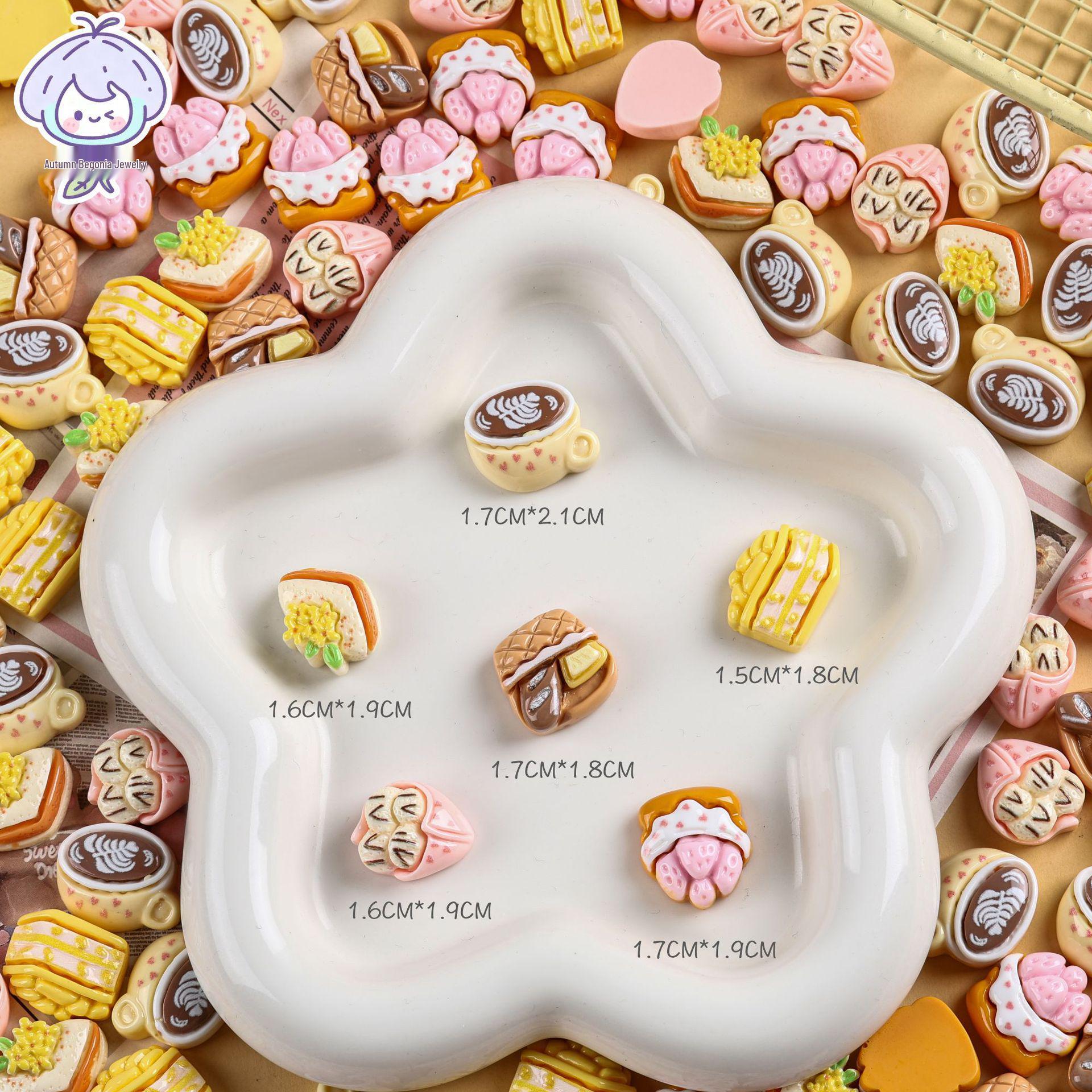 

Durian Mille-Feuille Dessert Resin Accessories for DIY Cream Glue, Hair Clips, Earphone Cases, or Fridge Decoration
