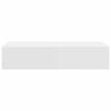 Wall Mounted Shelf with Drawers White 80 x 33 x 17 cm Engineered Wood