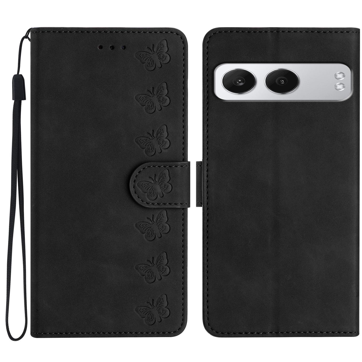 For OnePlus Nord 4 Case Imprinted Butterfly Leather Wallet Phone Cover A