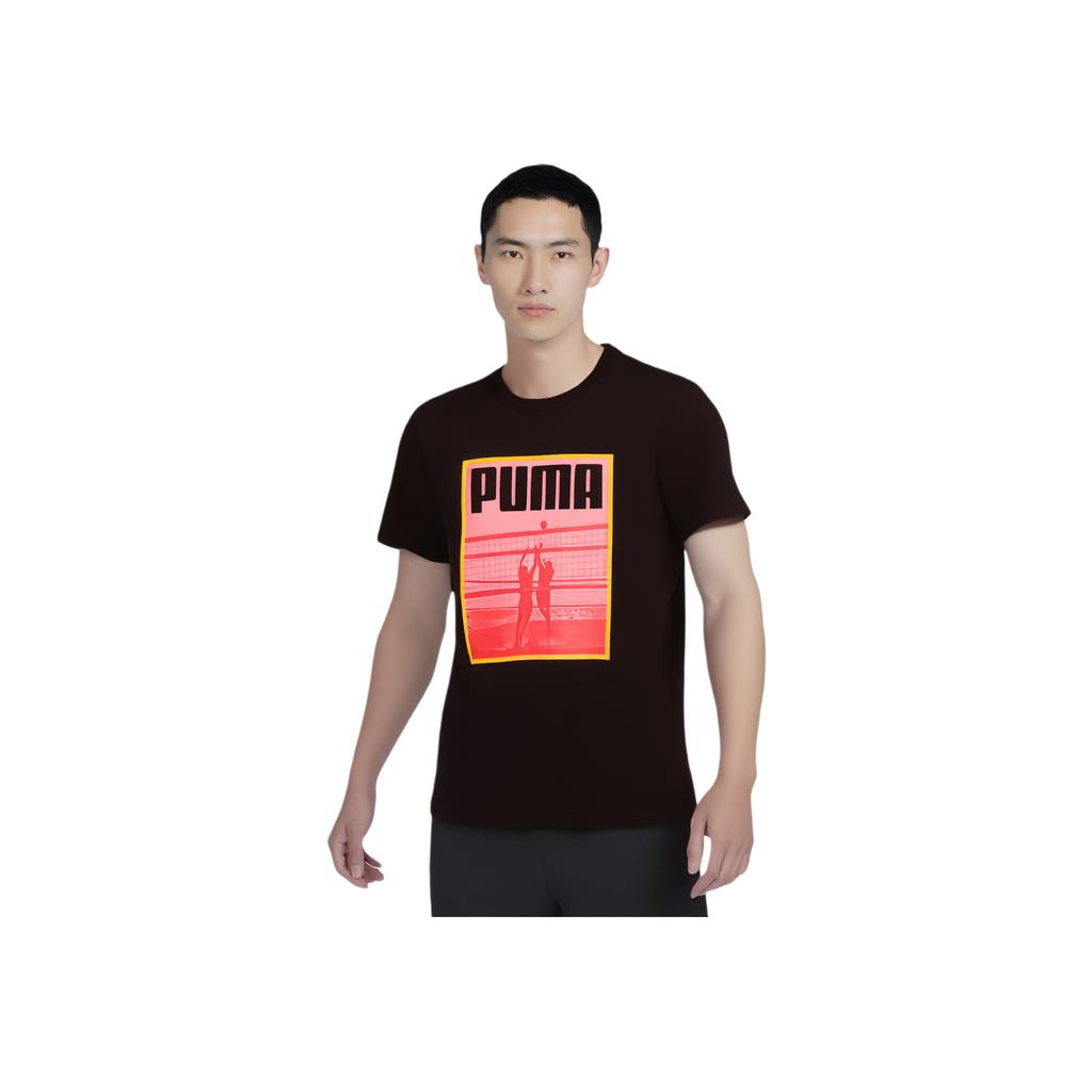 Puma Fashion Round Neck Pullover Short Sleeve T-Shirt Men Tops Black 690247-01