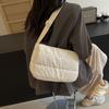 Square Nylon Padded Shoulder Bag Korean Style Cotton Padded Crossbody Bag  Streetwear