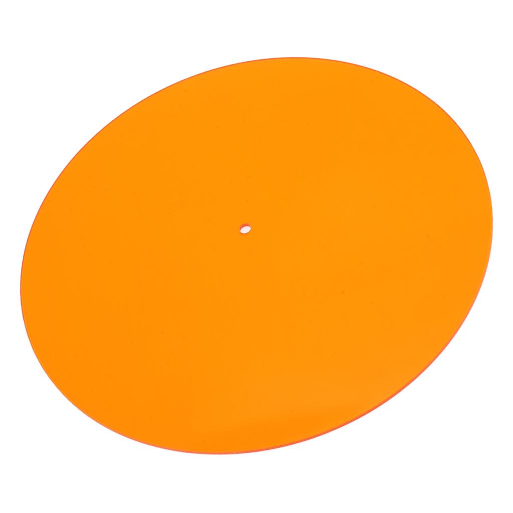 Turntable Mat Transparent Acrylic Reduce Static Dust Noise Record Platter Slipmat for 12 Inch Vintage Record Player