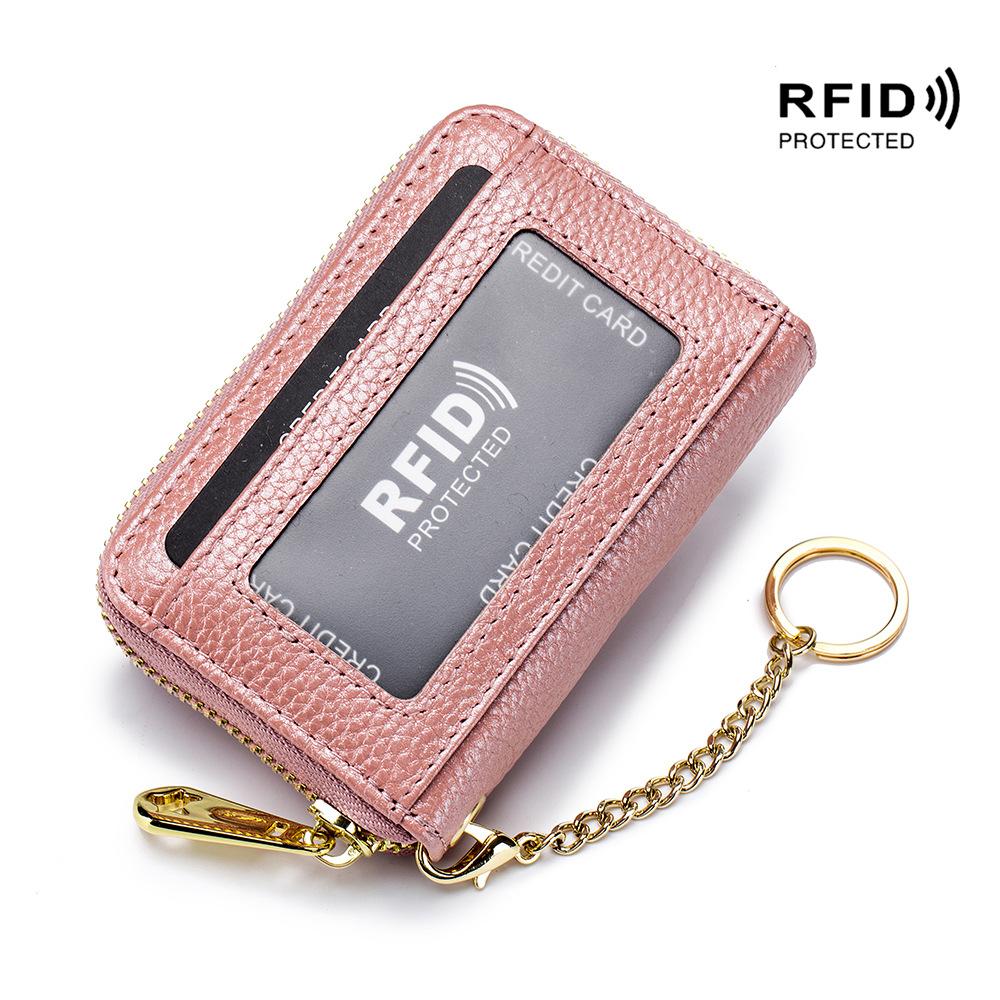 Popular Card Bag, RFID Organ Zipper, Bank Card Bag, Key Bag, Multi-function Card Bag.