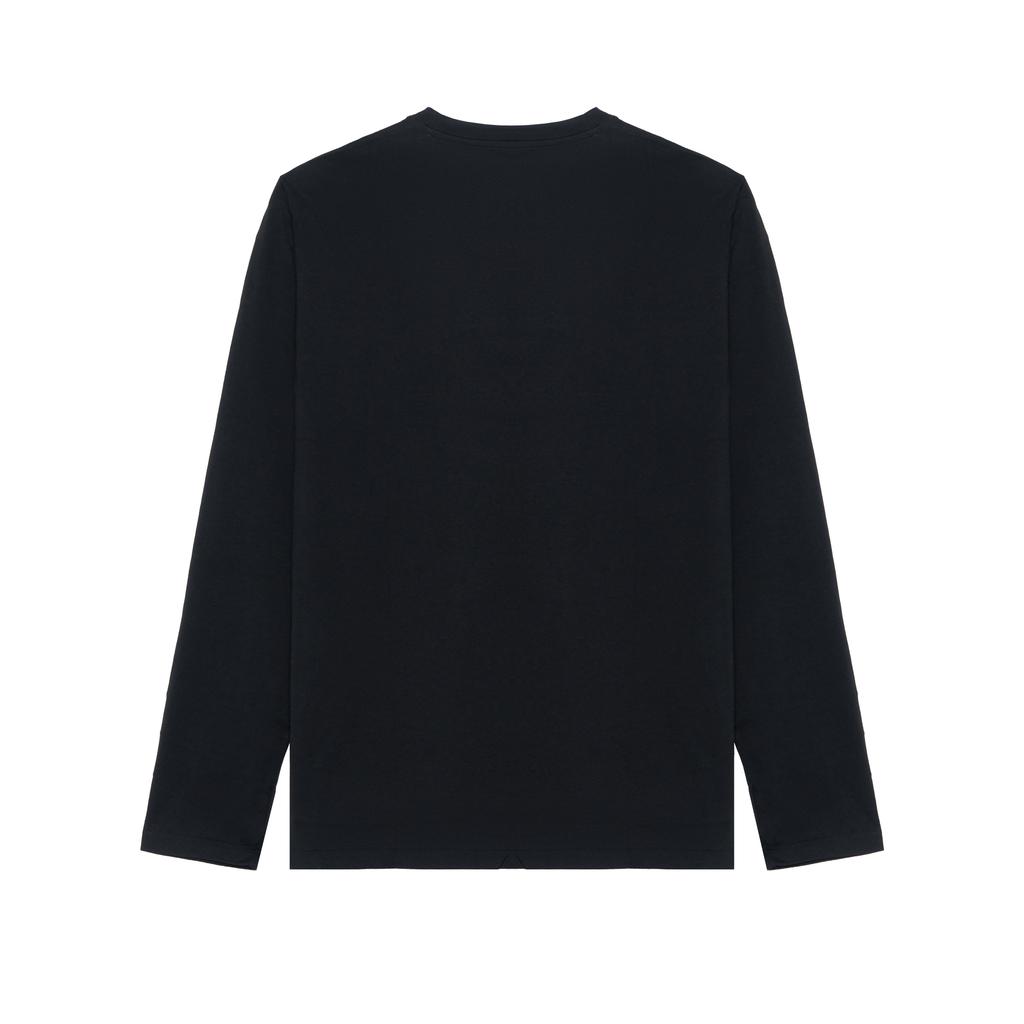 Polo Ralph Lauren SS22 Solid Color Logo Embroidered Crew Neck Long Sleeve T-Shirt Men T-Shirts Black 714844759-001