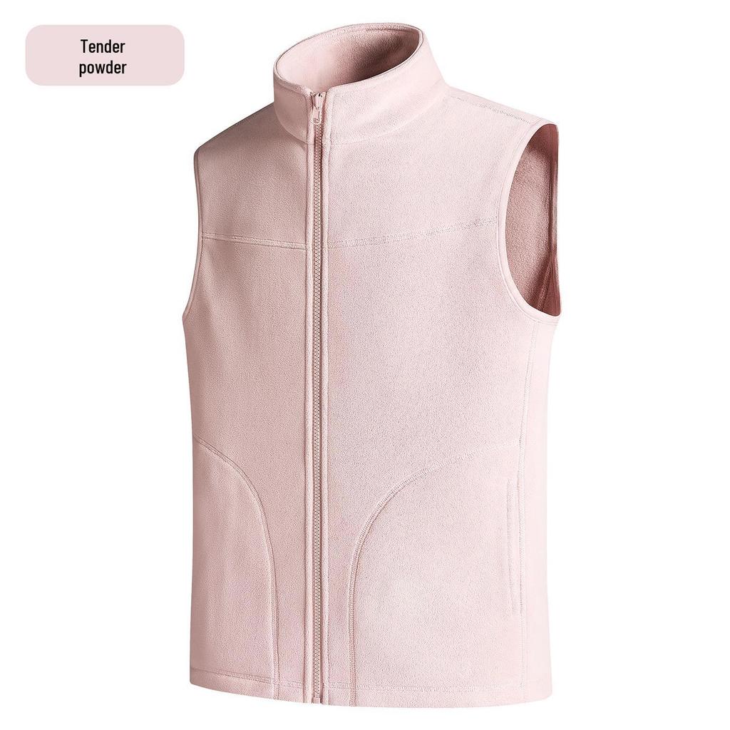 Autumn/Winter 2026 Unisex European Size Fleece Vest for Hiking and Fitness - Warm Sleeveless Jacket