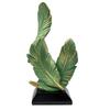 Ornamenti Piumati Eleganti per l'Ingresso Scultura Astratta in Resina con Base per Tavolino Ufficio Decorazione per la Casa