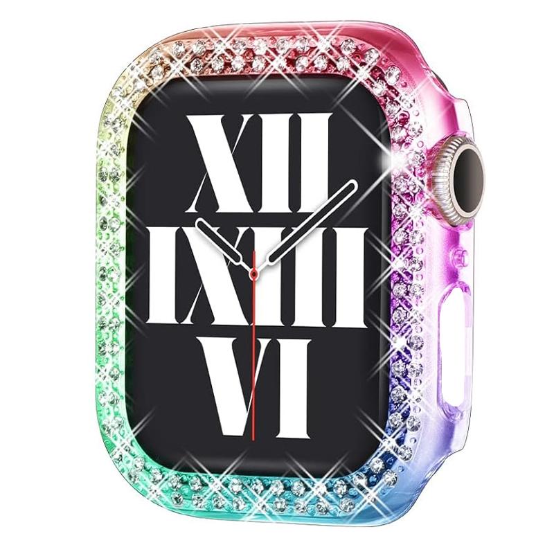 

Bling Case for Apple Watch Series 9 8 7 6 5 4 3 2 1 SE(No Screen), Women Glitter Rhinestone Protector Frame. 42mm темно-фіолетовий колір